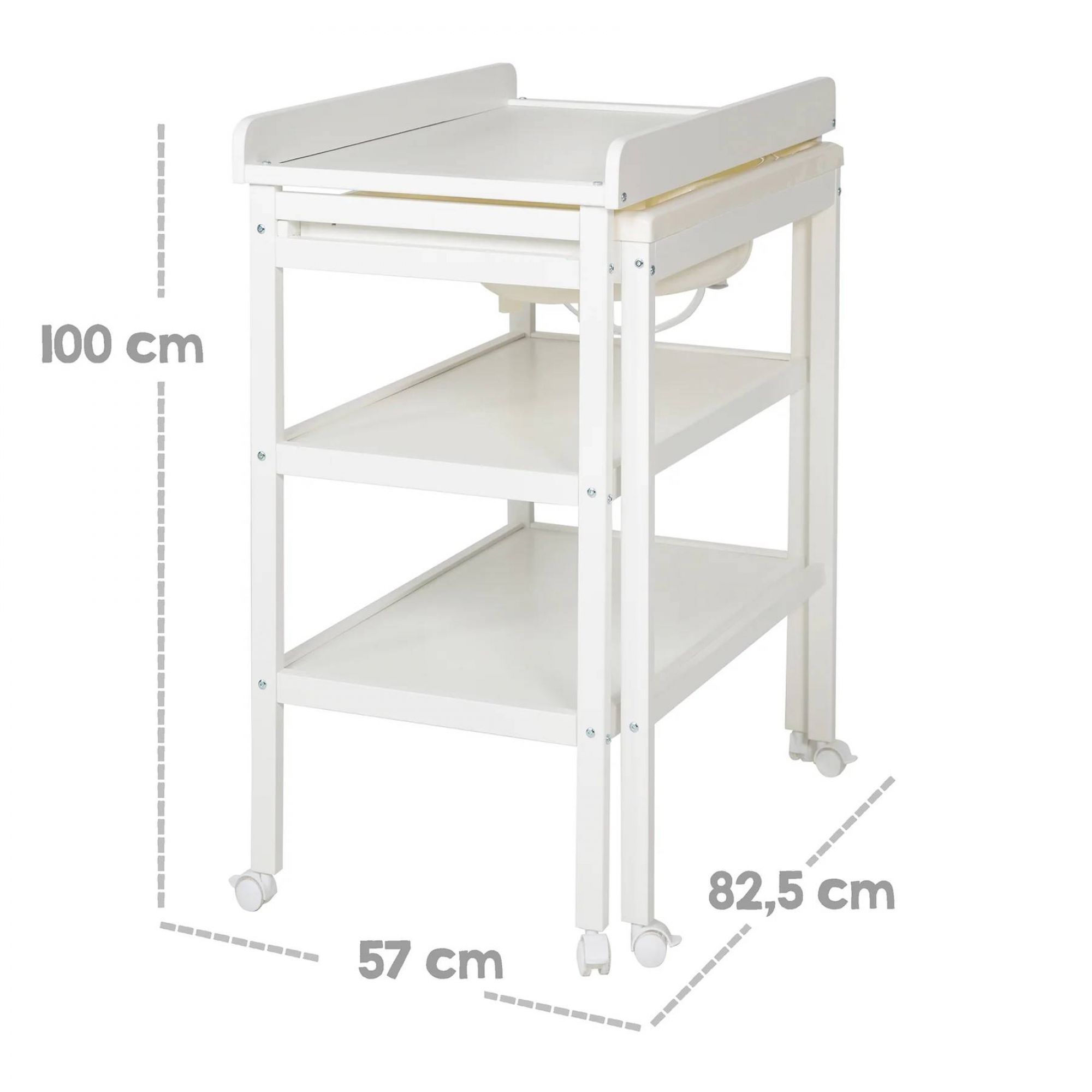 Table à langer sur baignoire par Moulo sur L'Air du Bois