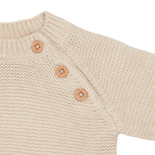 Grenouillère tricot rose foncé 12 mois