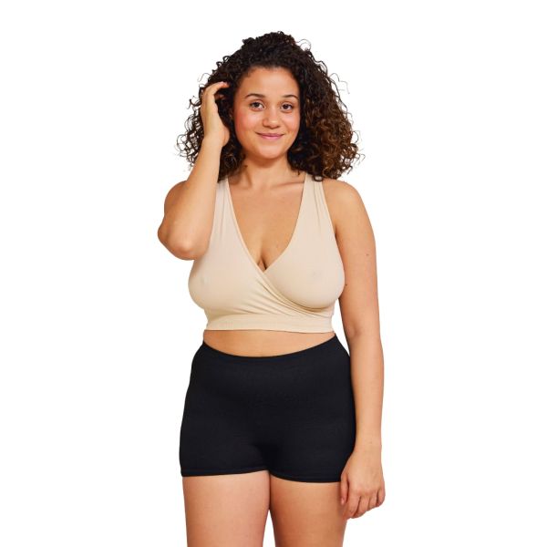 Soutien-gorge maternité allaitement sans couture respirant Beige L