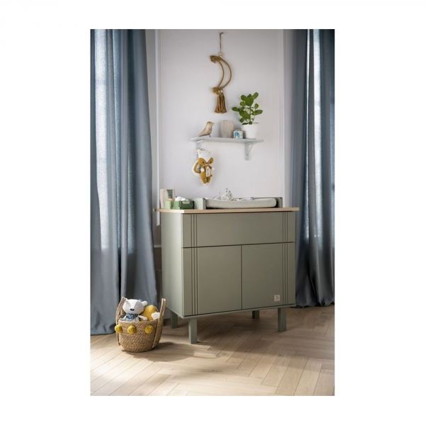 Commode 1 tiroir 2 portes  Eleonore kaki