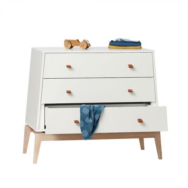 Commode 3 tiroirs Luna Blanc