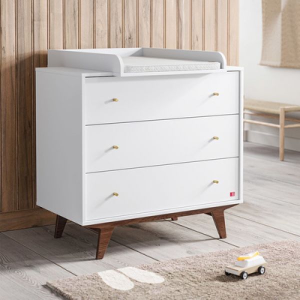 Commode noix/blanc - Collection Mid