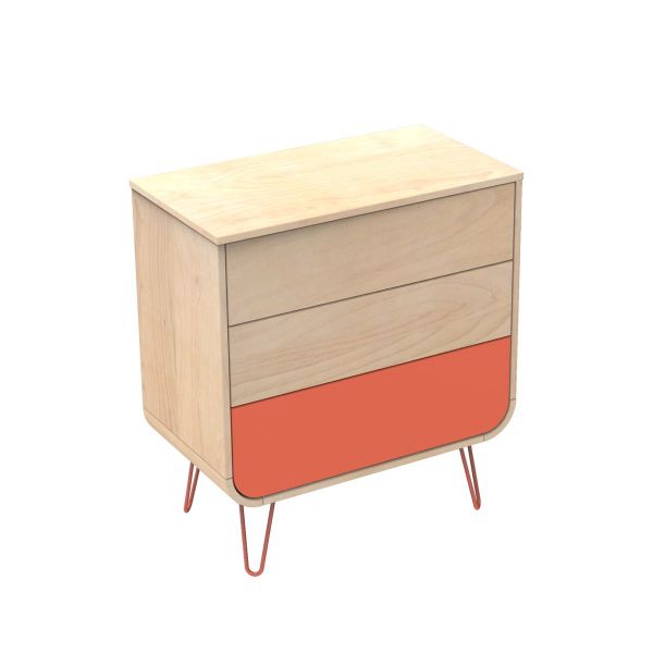 Commode pied fil Galopin Corail