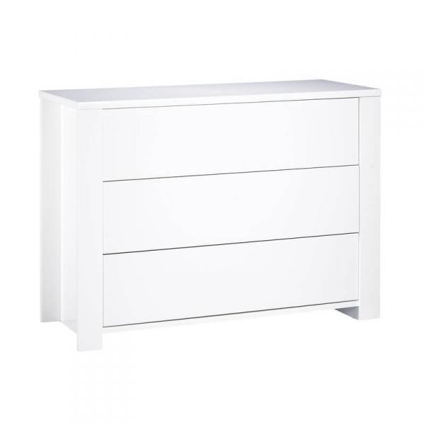 Commode + Plan à langer grand modèle Loft Blanc