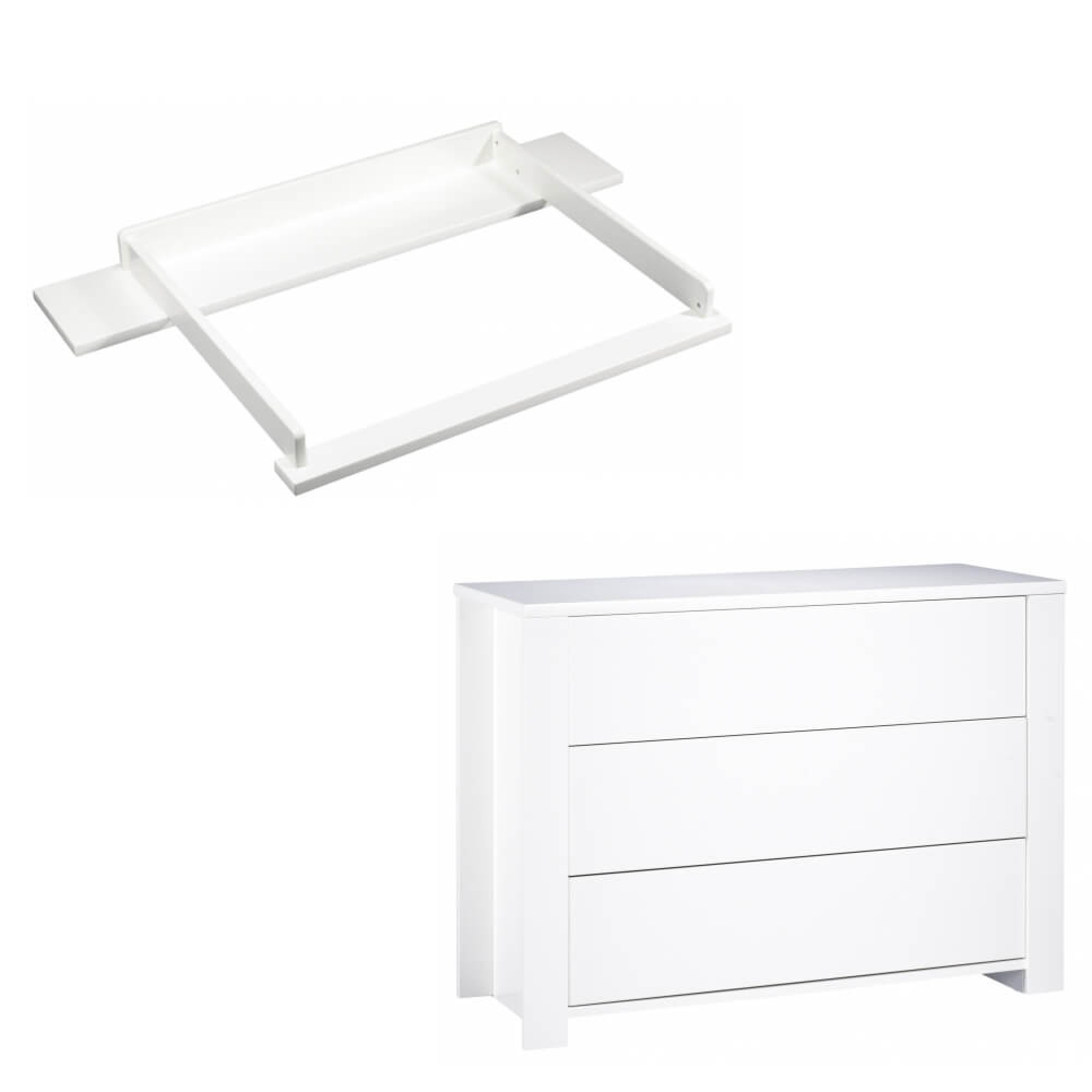 Commode langer 3 tiroirs table langer blanche plan langer - Ciel