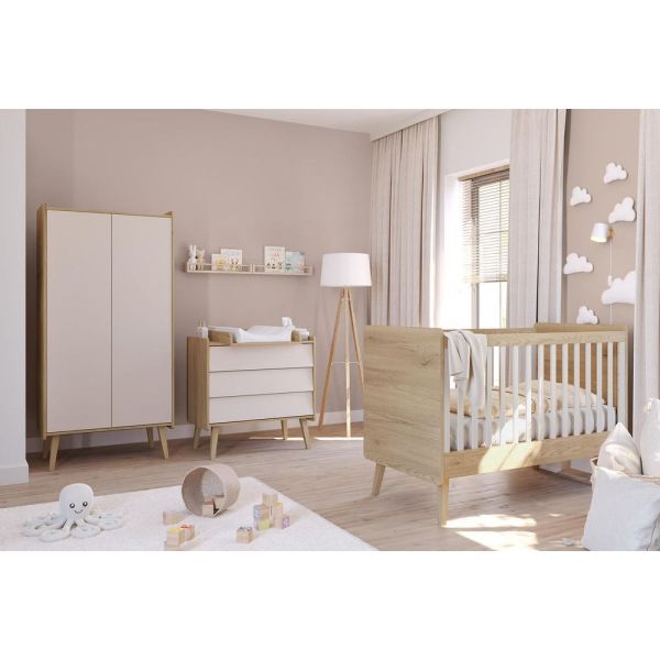 Commode Vintage Fresh chêne - sable beige