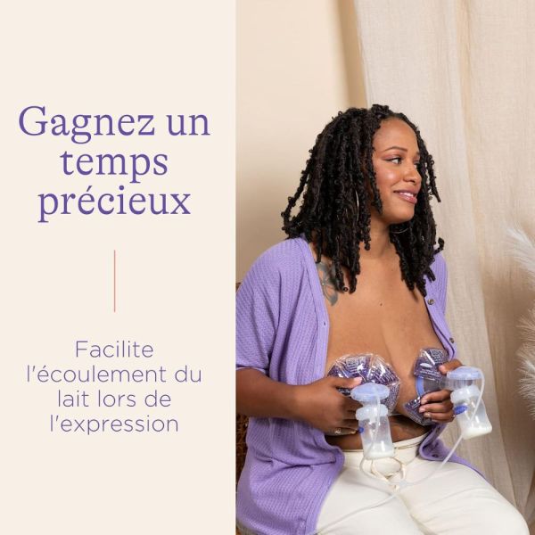 Lot de 2 compresses d'allaitement 3-en-1 Chaud/Froid réutilisables
