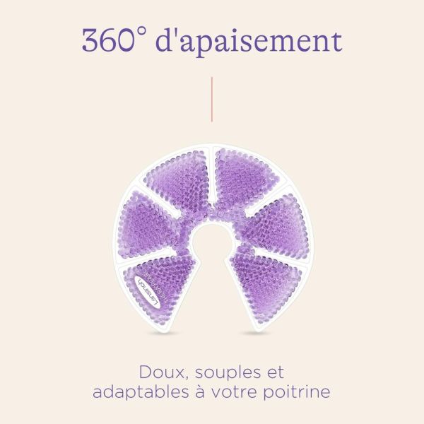 Lot de 2 compresses d'allaitement 3-en-1 Chaud/Froid réutilisables