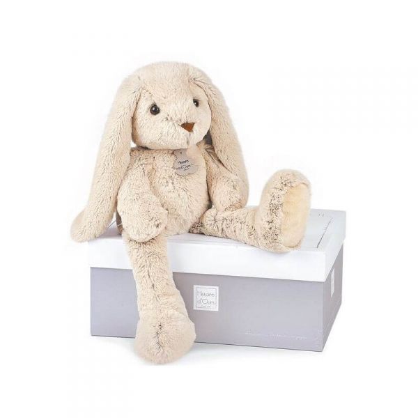 Peluche lapin beige Copains Câlins 40 cm