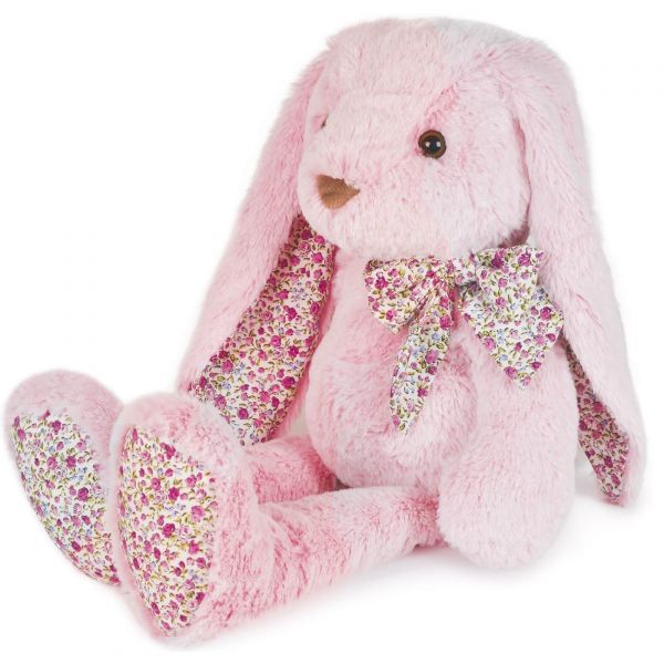 Peluche géante lapin rose Copains Câlins 50 cm