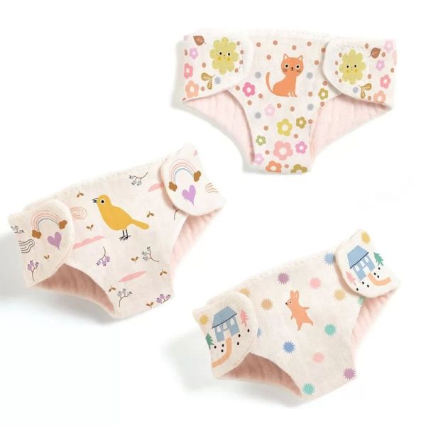 Lot de 3 couches pour poupée Poméa