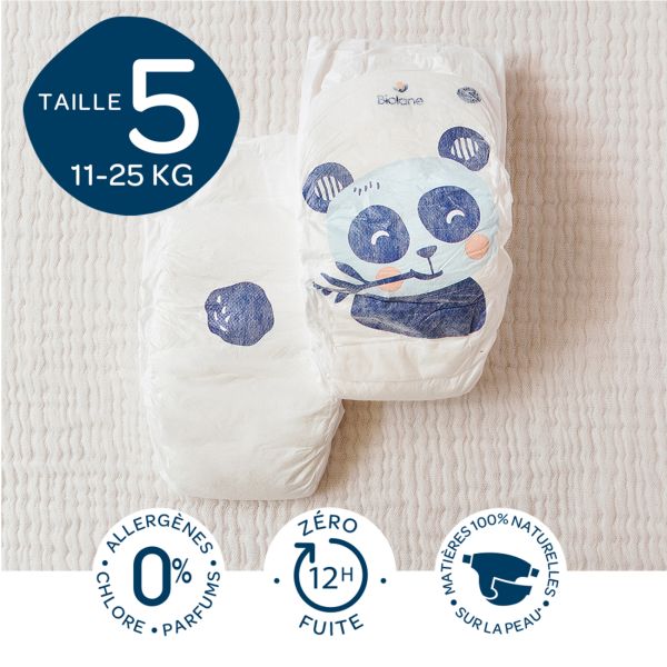 Couches bébé écologiques Taille 5 - 40 couches