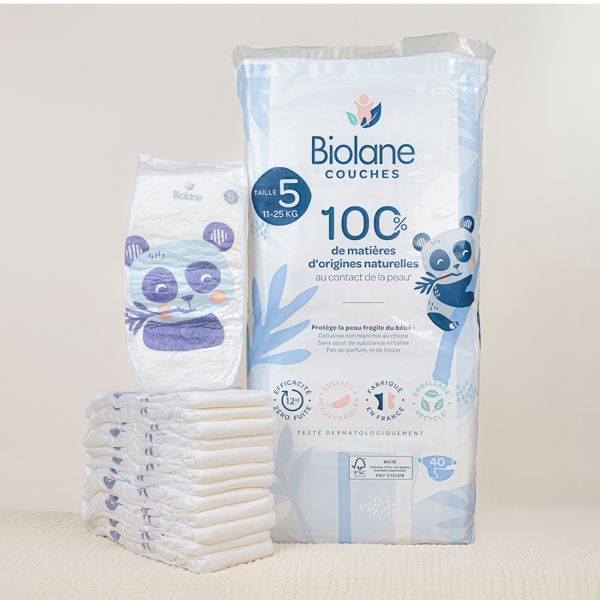 Couches bébé écologiques Taille 5 - 40 couches