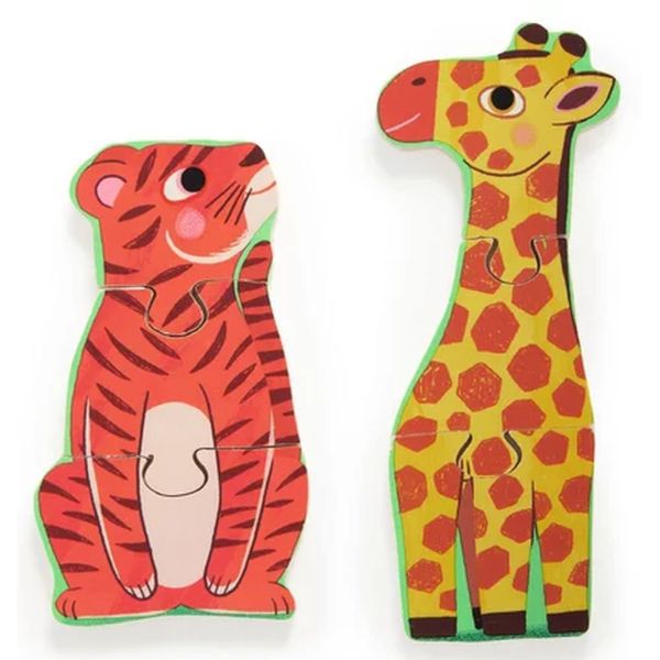 Puzzle en bois à encastrer pour enfant Coucou Tigre