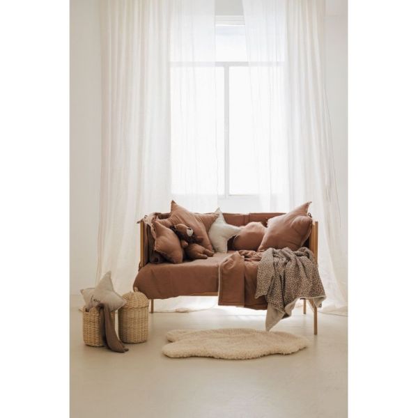 Coussin Cœur caramel glacé