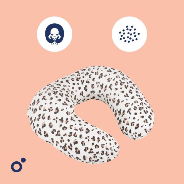 Coussin d’allaitement compact Softy Leopard Cream