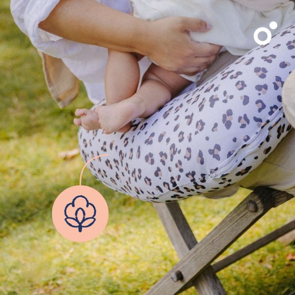 Coussin d’allaitement compact Softy Leopard Cream