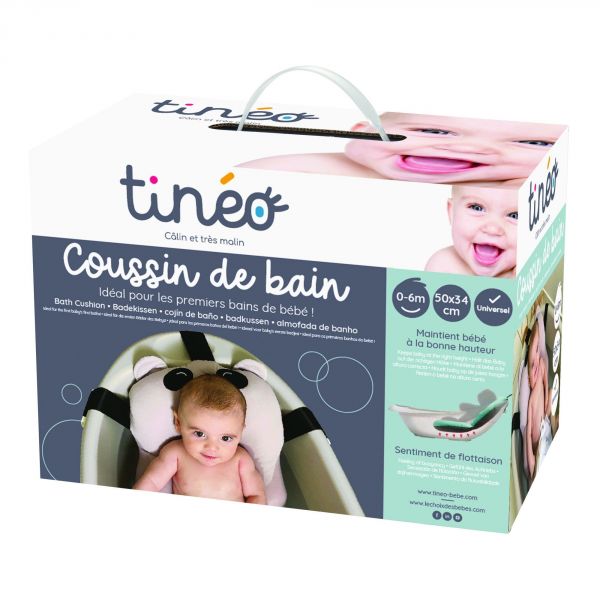 Coussin de bain panda gris