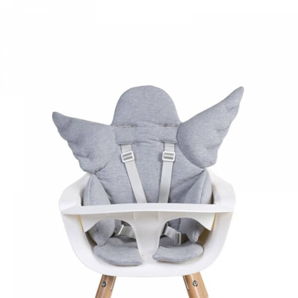 Coussin chaise haute bébé universel Ange Jersey gris