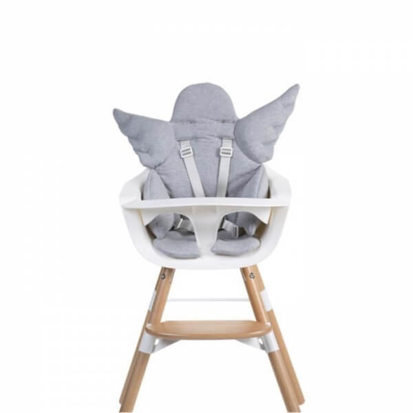 Coussin chaise haute bébé universel Ange Jersey gris