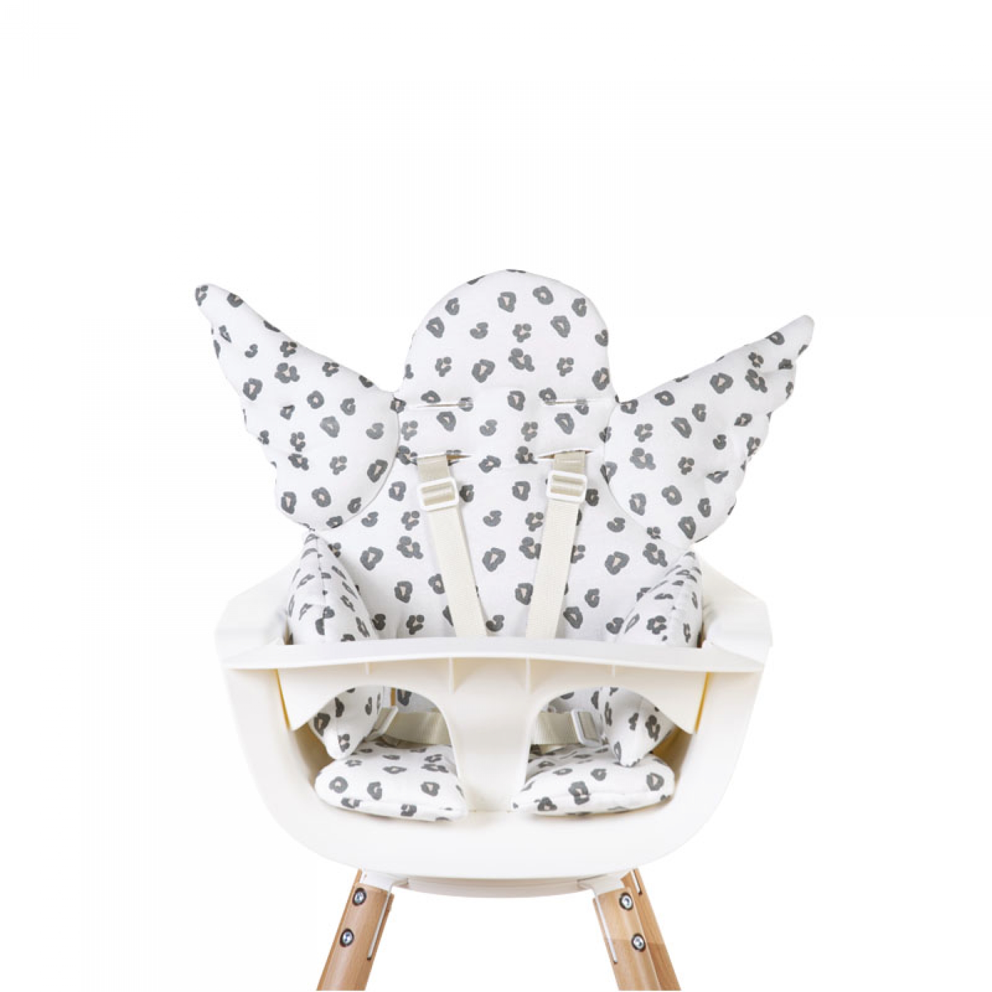 Coussin chaise haute bébé universel Ange léopard - Made in Bébé
