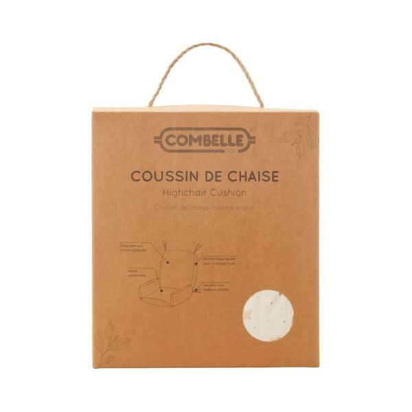 Coussin de chaise haute ouatiné Hirondelles écru