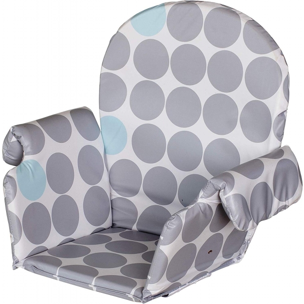 Coussin de chaise luxe Traveller, Nico et Mucki - Pois gris