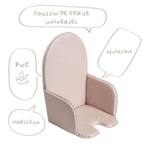 Coussin de chaise haute universel - Noisette - 28X38CM