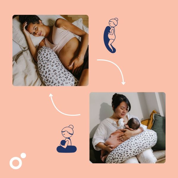 Coussin de maternité Buddy allaitement Leopard Cream