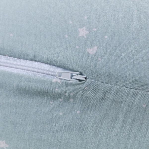 Coussin de maternité et d'allaitement Jersey coton Vert d'eau / Etoiles