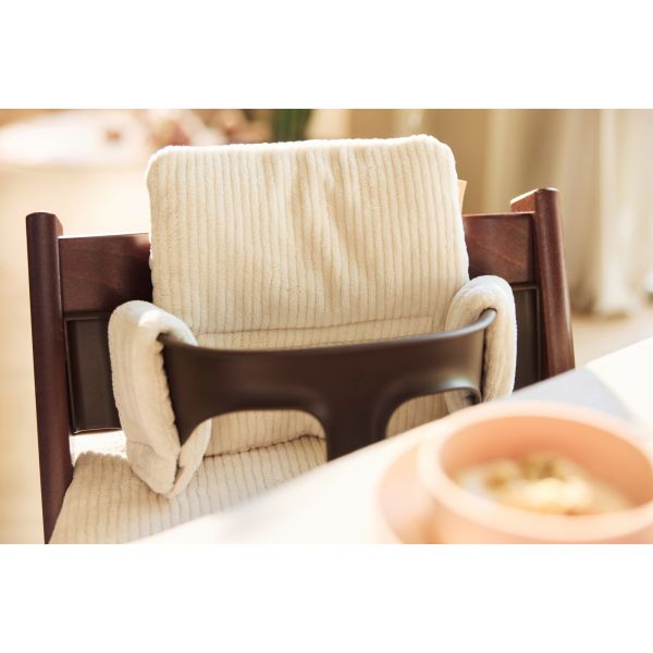 Coussin d’assise chaise haute bébé Cloudy Rib Oatmeal