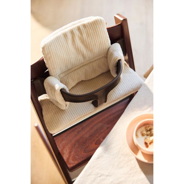 Coussin d’assise chaise haute bébé Cloudy Rib Oatmeal