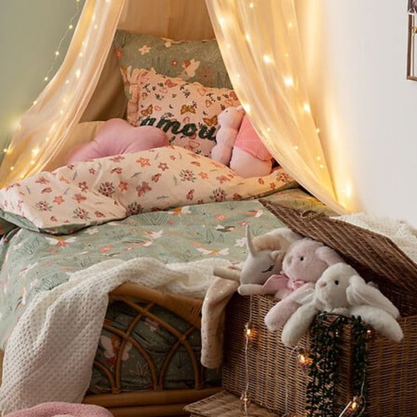 Coussin enfant Fleur rose