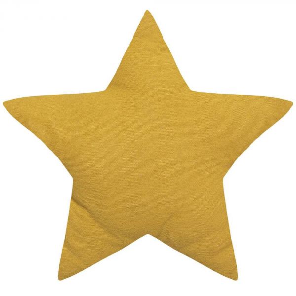 Coussin enfant Oya Étoile Jaune moutarde