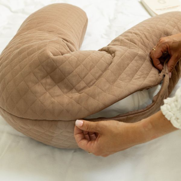 Coussin d’allaitement Big Flopsy Fleur de coton Cacao