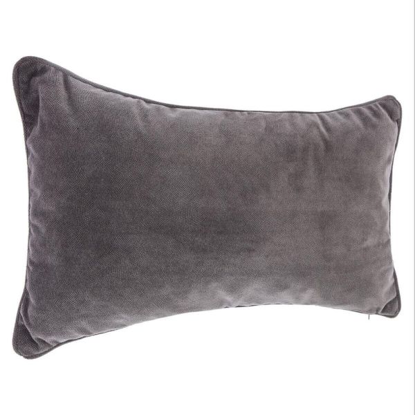 Coussin Lilou 30 x 50 cm gris foncé