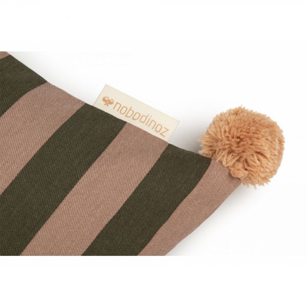 Coussin rectangulaire Majestic Green Taupe Stripes