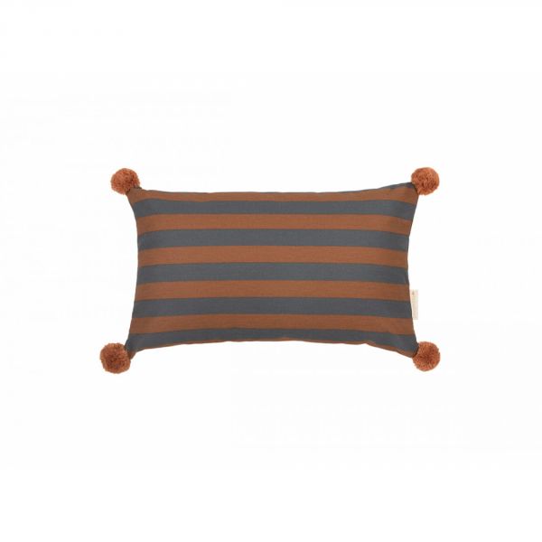 Coussin rectangulaire Majestic Blue Brown Stripes