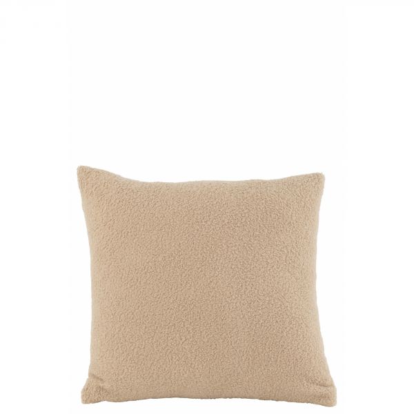 Coussin Teddy Bouclé Beige