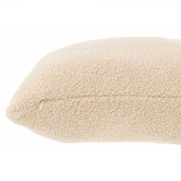 Coussin Teddy Bouclé Beige