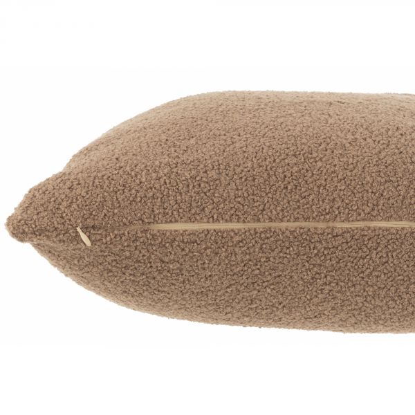 Coussin Teddy Bouclé marron