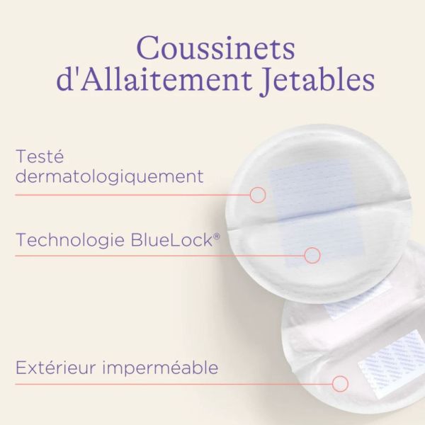 Lot de 24 coussinets d'allaitement jetables