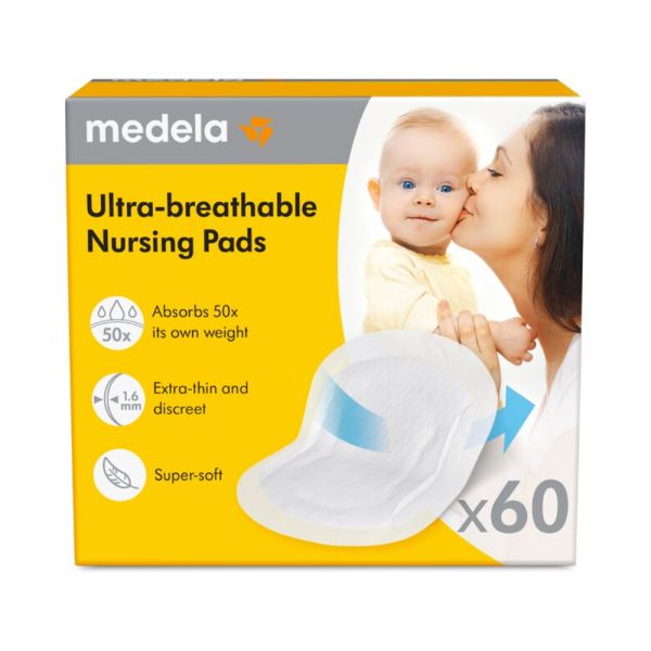 Lot de 60 coussinets d'allaitement respirants
