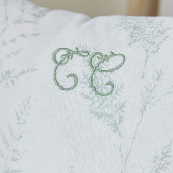 Coussin réversible imprimé Feuillage 35 x 35 cm Vert