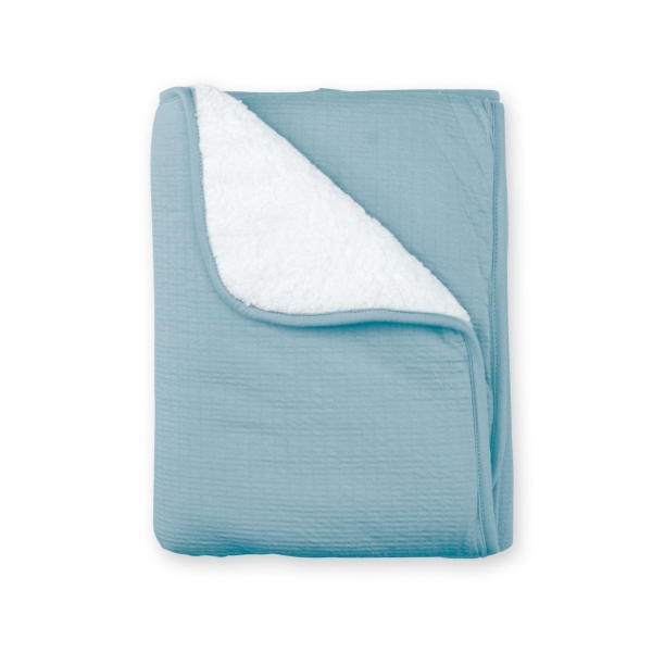 Couverture bébé 75x100 cm Tetra Jersey bleu minéral