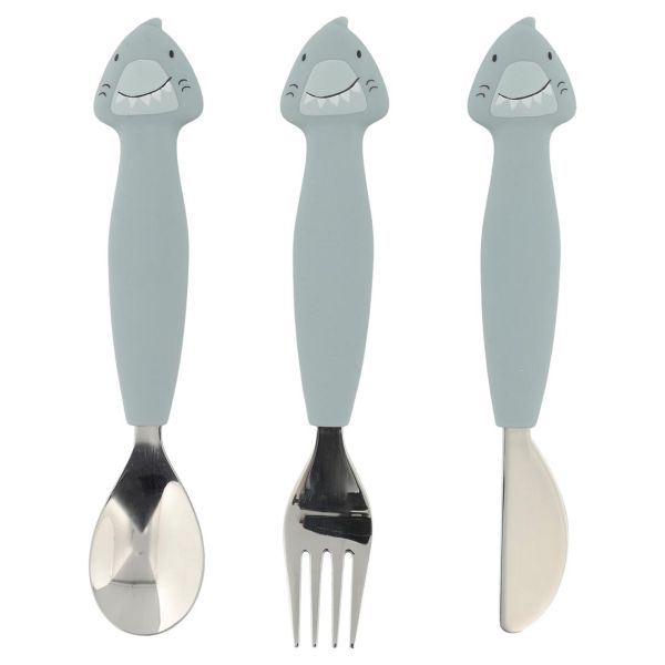 Lot de 3 couverts en silicone - Mr. Shark