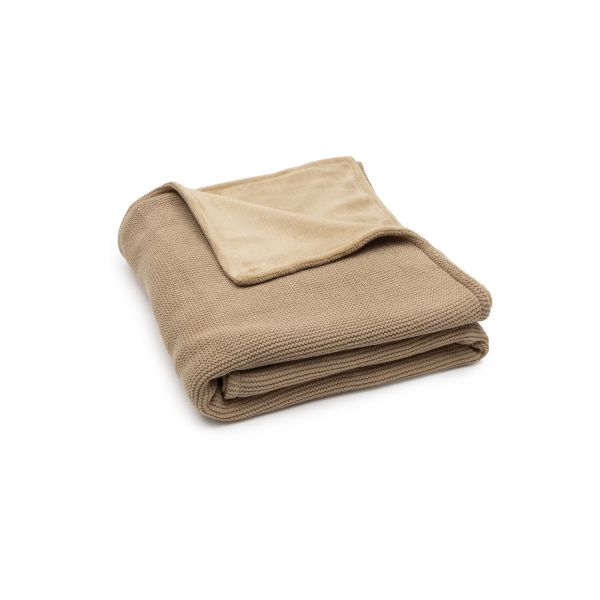 Couverture 100x150cm Basic Knit - Hazel/Fleece