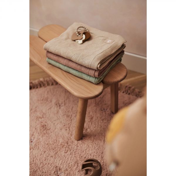Couverture 100 x 150 cm shell knit Nougat
