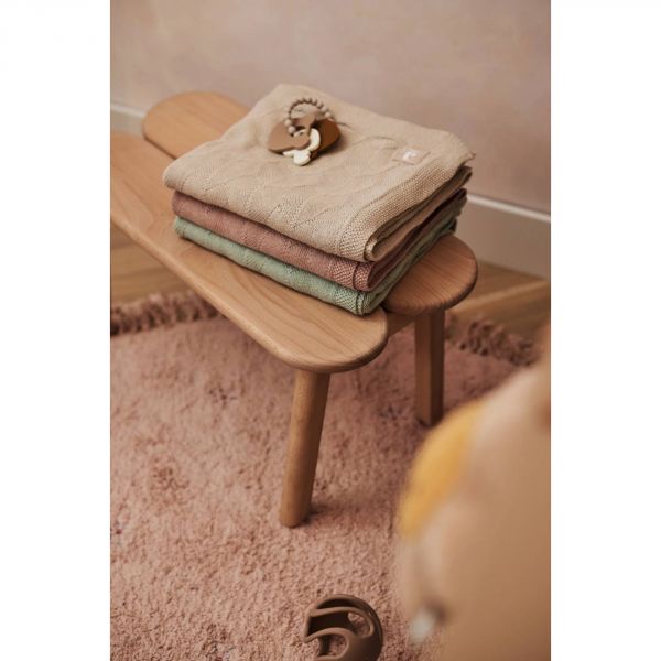 Couverture 100 x 150 cm shell knit SeaFoam
