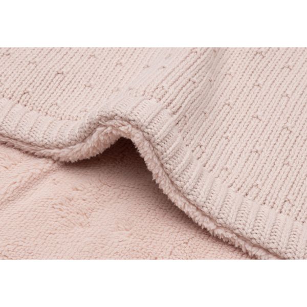 Couverture 100x150cm Sprinkle Knit - Silk Rose/Fluffy